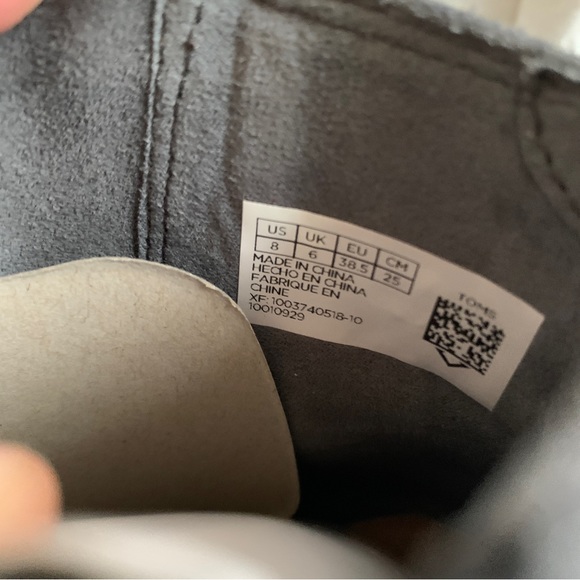 TOMS Majorca Suede Peep Toe Chunky Heel Booties
Forged Iron Grey US 8 - Picture 6 of 12